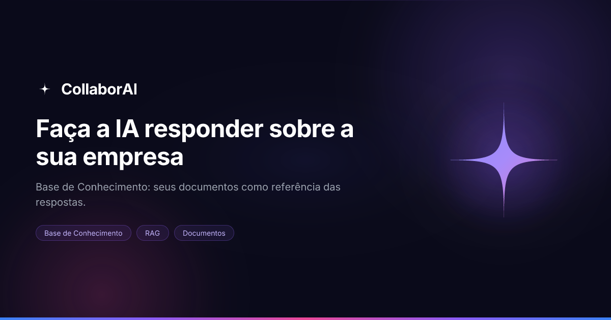 Documentos da empresa alimentando a Base de Conhecimento de uma IA